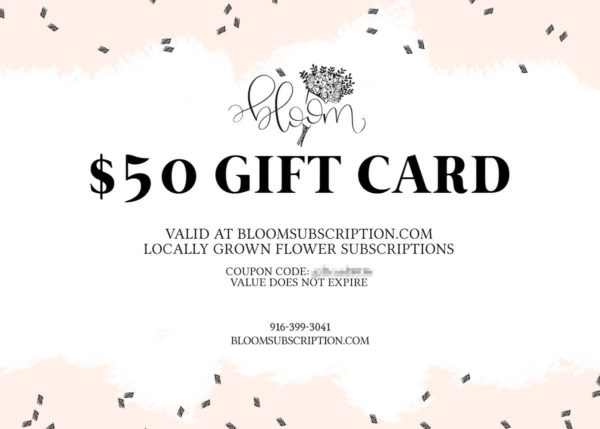 A $50 gift card toward Bloom Sacramento.