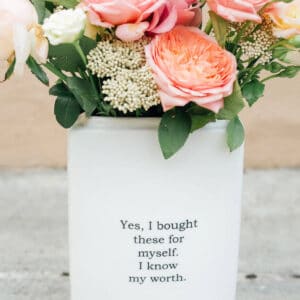 Know Your Worth Vase