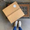 Bloom Sacramento wreath kit delivery box sitting on porch