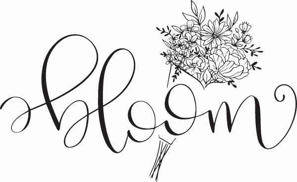 Logo for Bloom Sacramento, a local flower subscription delivery service