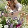 Amanda Kitaura of Bloom Sacramento arranging local flowers