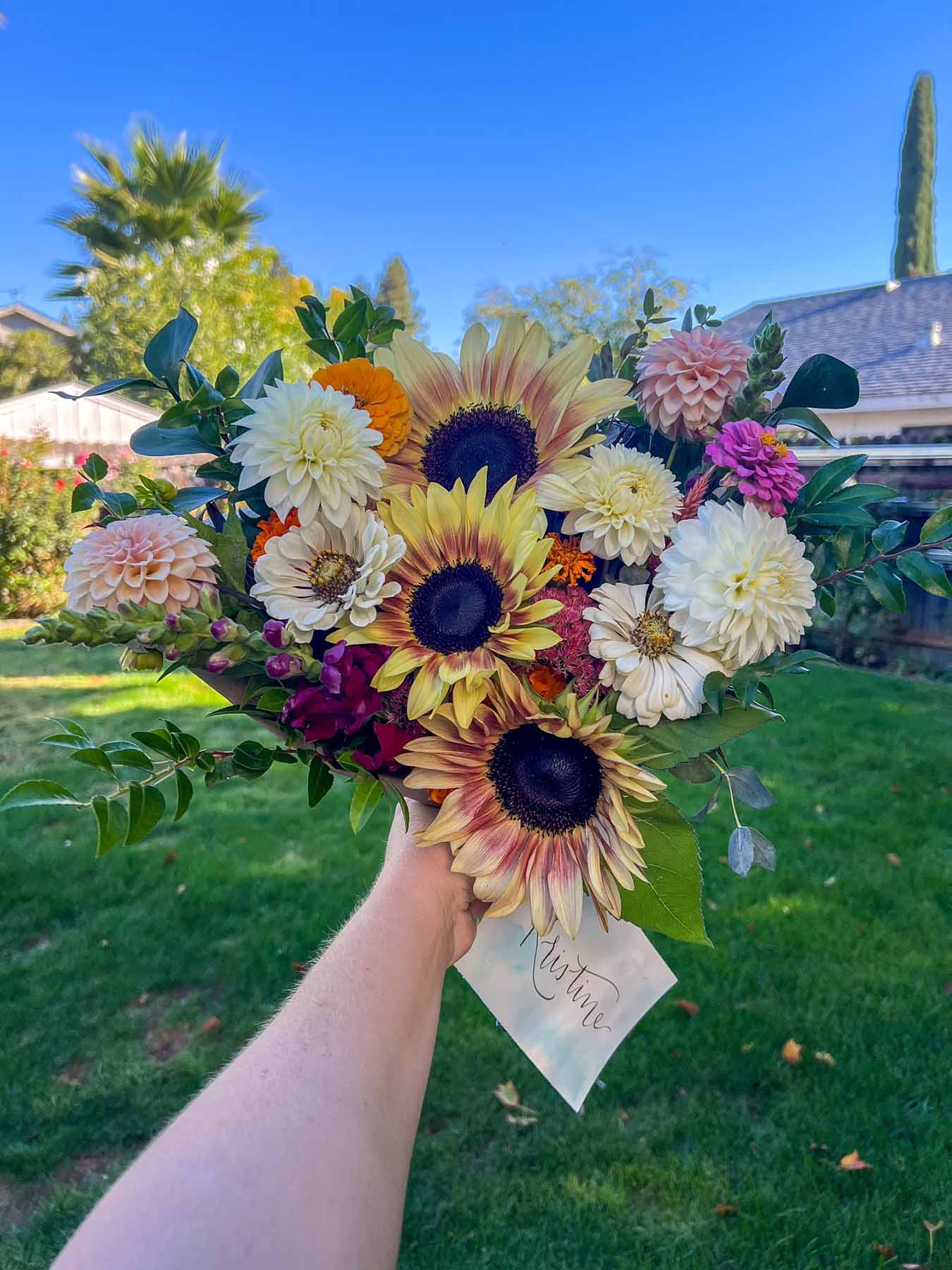 Large bouquet arranged by Bloom Sacramento