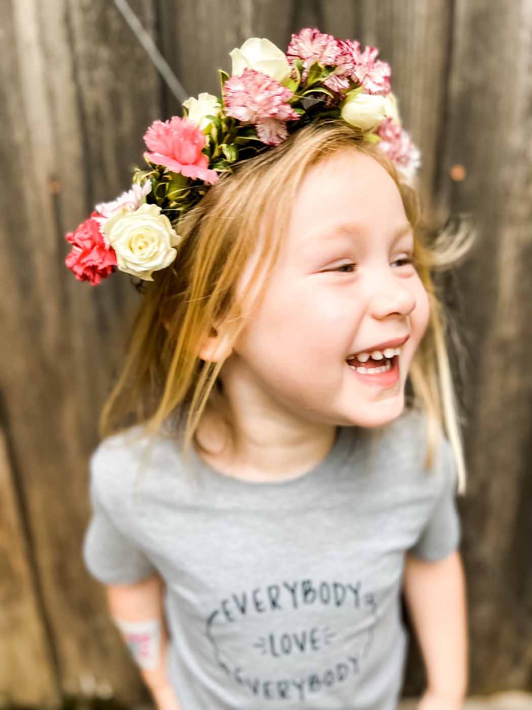 Young child wearing flower crown created by Bloom Sacramento