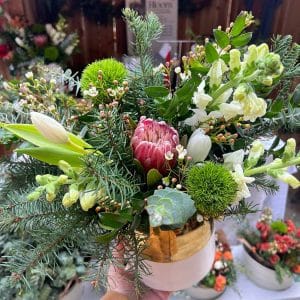 Winter Centerpiece in Vase